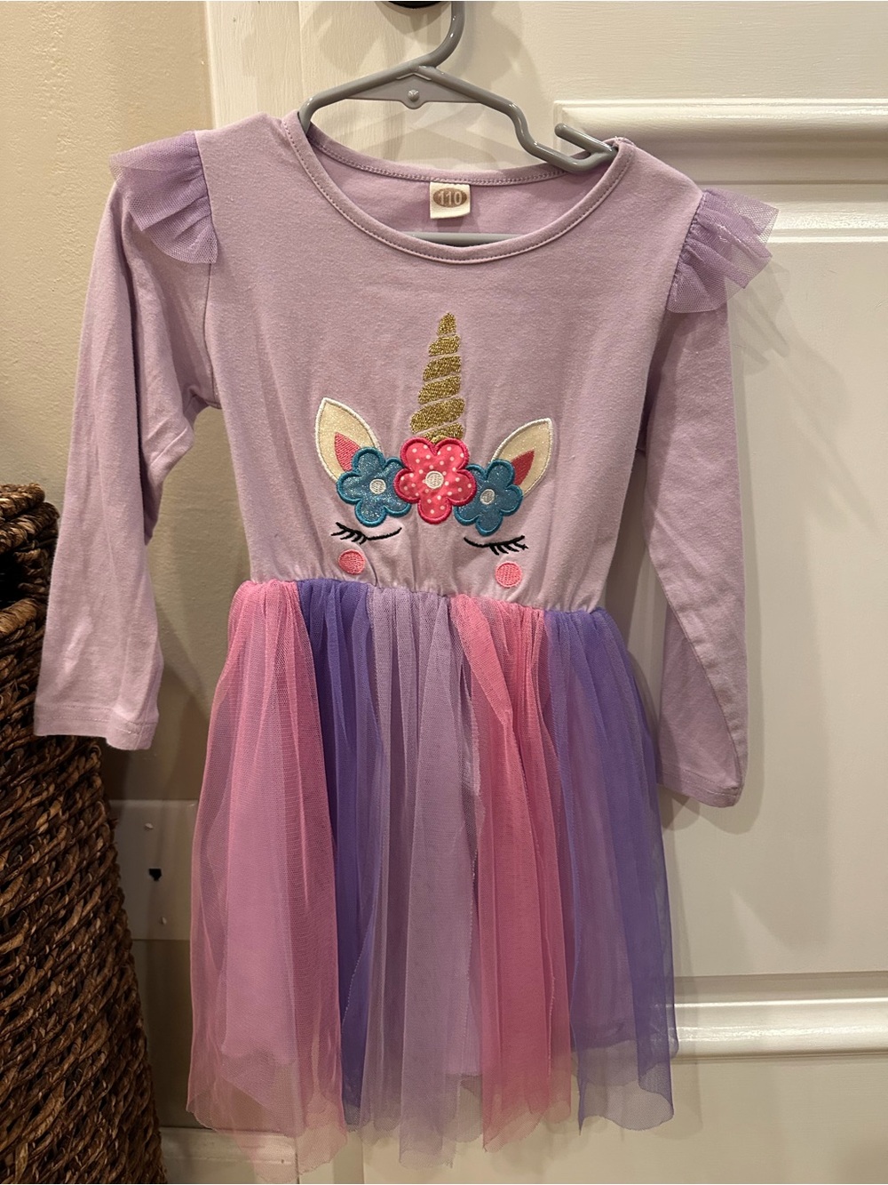 Unicorn Tulle Dress Costume - Lavender Pink Purple - Kids